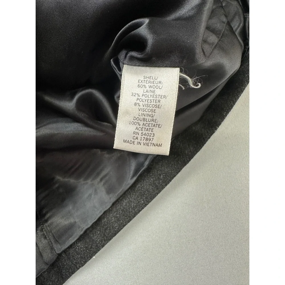 Banana Republic Mens Charcoal Gray Wool Blend Full Zip Jacket Small 783468-00